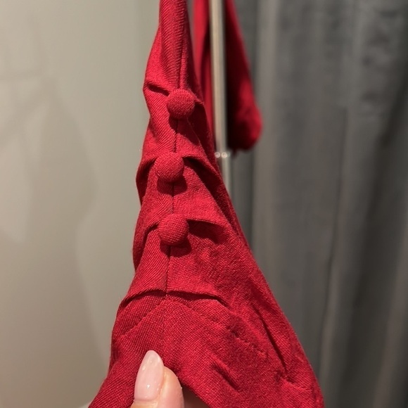 Baraschi (Anthropologie) short sleeve button trim top - Picture 3 of 6